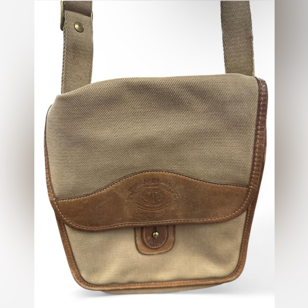 Ghurka shoulder canvas leather bag tan brown